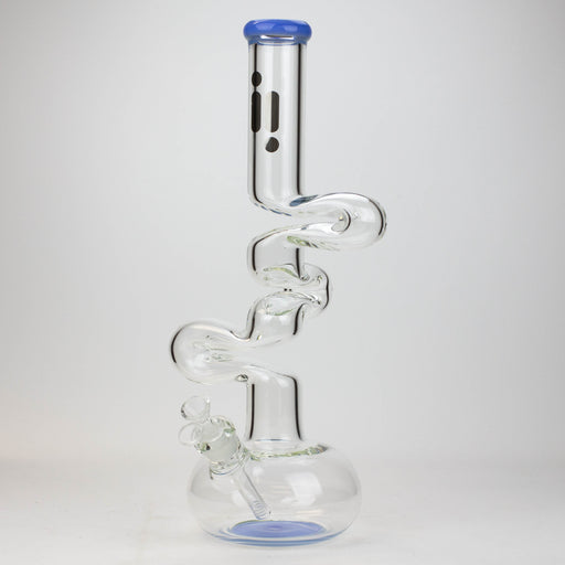 17.5" Infyniti 7mm Zig-zag glass bong Bongs ONE Jade Blue