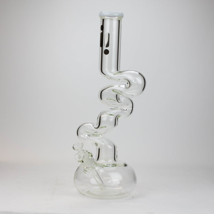 17.5" Infyniti 7mm Zig-zag glass bong