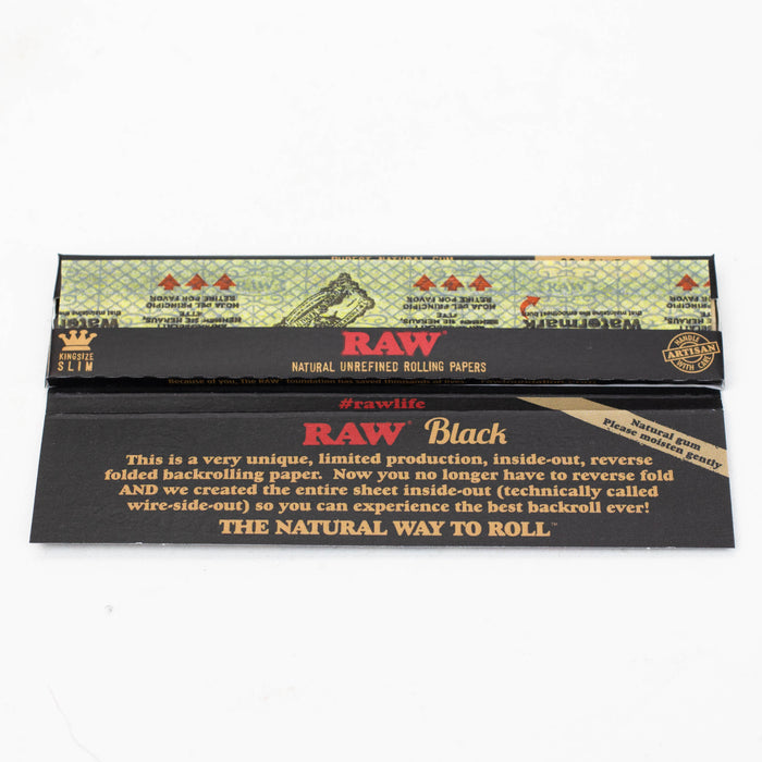 RAW Black Inside Out King slim Rolling Paper