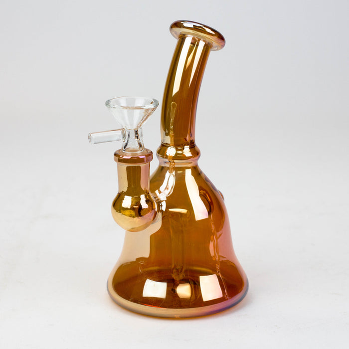 6" fixed 3 hole diffuser bell Metallic tinted bubbler [V16]