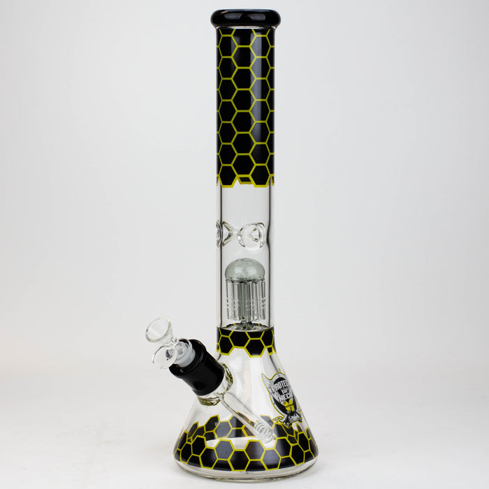 PROTECT YA NECK-15.5" 7 mm tree arm percolator glass bong [Logo] Glass Bong ONE