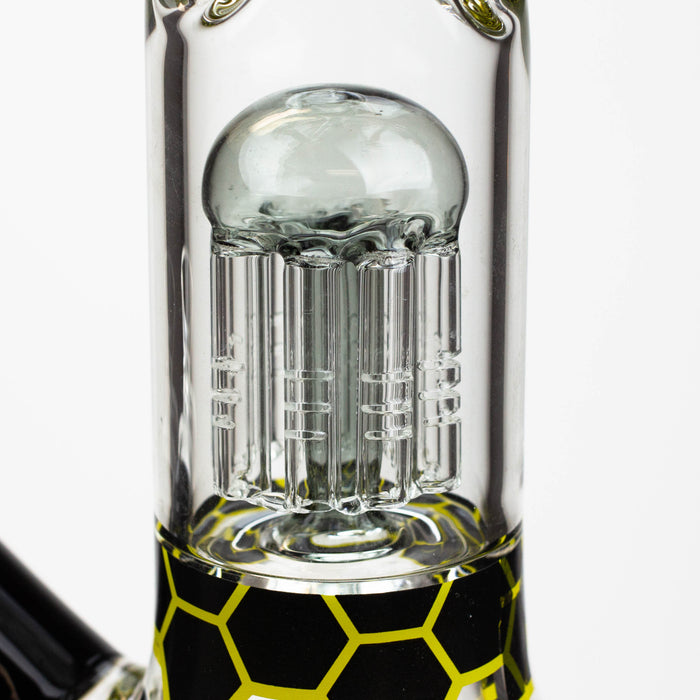 PROTECT YA NECK-15.5" 7 mm tree arm percolator glass bong [Logo] Glass Bong ONE