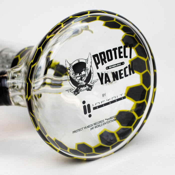 PROTECT YA NECK-15.5" 7 mm tree arm percolator glass bong [Logo] Glass Bong ONE