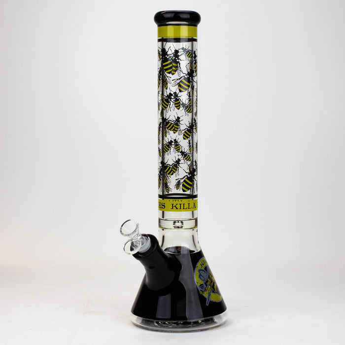 PROTECT YA NECK-15.5" 7 mm Glass water bong by Infyniti [Killa Bees] Glass Bong ONE