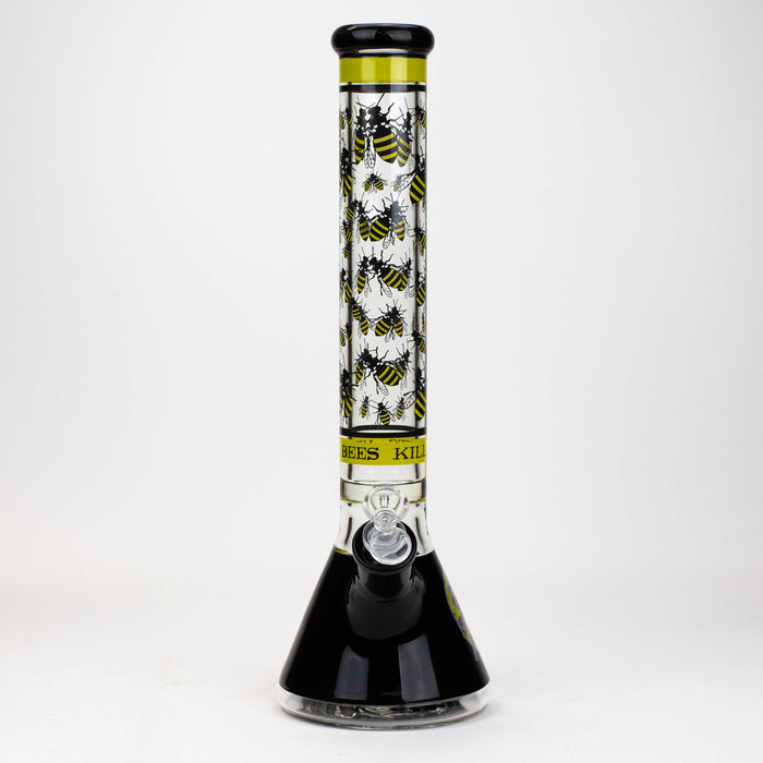 PROTECT YA NECK-15.5" 7 mm Glass water bong by Infyniti [Killa Bees] Glass Bong ONE