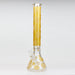 18" Skull Glow in the dark 7 mm glass water bong Glass Bong ONE Gold