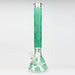 18" Skull Glow in the dark 7 mm glass water bong Glass Bong ONE Green