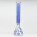 18" Skull Glow in the dark 7 mm glass water bong Glass Bong ONE Blue