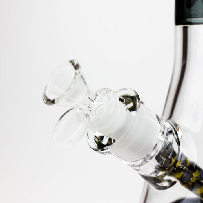 18" Cubic Pattern 7 mm glass water bong Glass Bong ONE