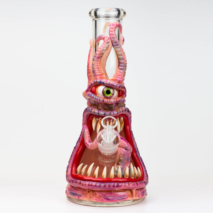 12.5" Resin 3D artwork 7mm glass beaker water bong [TS105] Resin · Silicone · Plastic Bong ONE