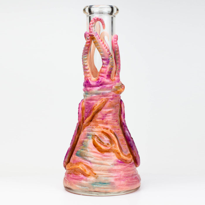 12.5" Resin 3D artwork 7mm glass beaker water bong [TS105] Resin · Silicone · Plastic Bong ONE