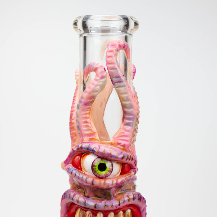 12.5" Resin 3D artwork 7mm glass beaker water bong [TS105] Resin · Silicone · Plastic Bong ONE
