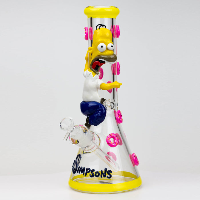 12.5" Resin 3D artwork 7mm glass beaker water bong [TS107] Resin · Silicone · Plastic Bong ONE
