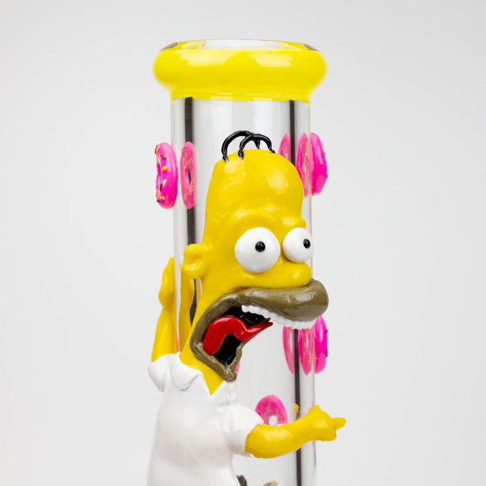 12.5" Resin 3D artwork 7mm glass beaker water bong [TS107] Resin · Silicone · Plastic Bong ONE