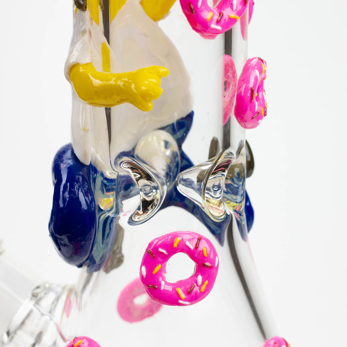 12.5" Resin 3D artwork 7mm glass beaker water bong [TS107] Resin · Silicone · Plastic Bong ONE