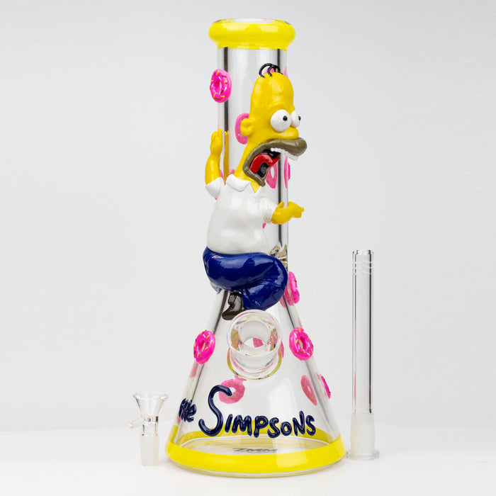 12.5" Resin 3D artwork 7mm glass beaker water bong [TS107] Resin · Silicone · Plastic Bong ONE