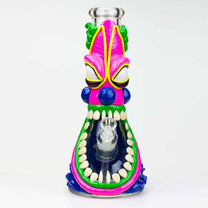 12.5" Resin 3D artwork 7mm glass beaker water bong [TS109] Resin · Silicone · Plastic Bong ONE