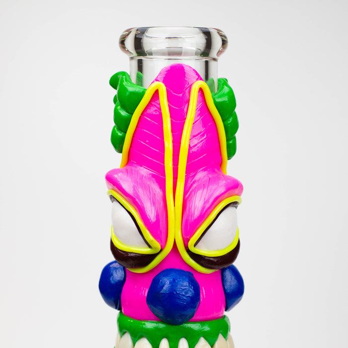12.5" Resin 3D artwork 7mm glass beaker water bong [TS109] Resin · Silicone · Plastic Bong ONE