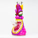 12.5" Resin 3D artwork 7mm glass beaker water bong [TS109] Resin · Silicone · Plastic Bong ONE D (Pink)
