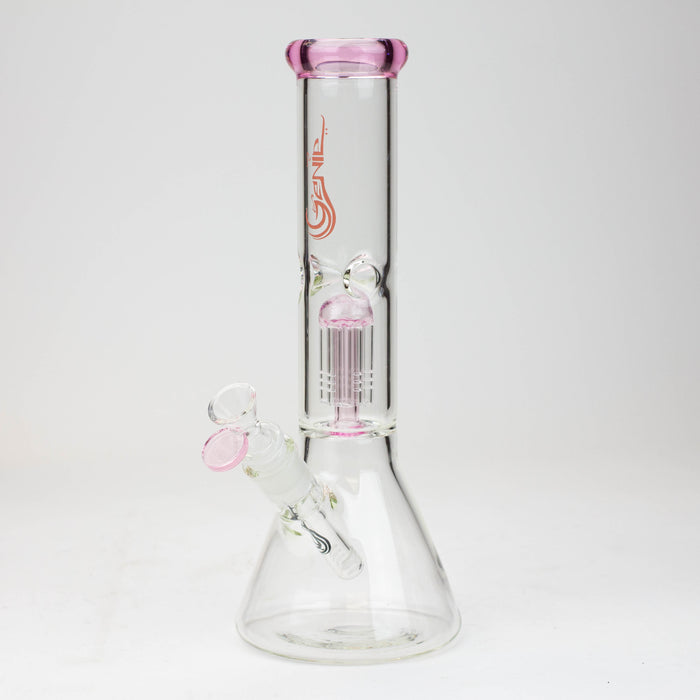 12" Genie-Tree arms color accented glass water bong Glass Bong ONE Pink