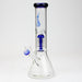 12" Genie-Tree arms color accented glass water bong Glass Bong ONE Blue