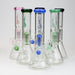12" Genie-Tree arms color accented glass water bong Glass Bong ONE