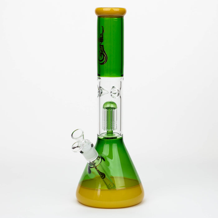 14.5" Genie-Tree arms two tone glass water bong [ST11] Beaker Bong ONE Green / Yellow