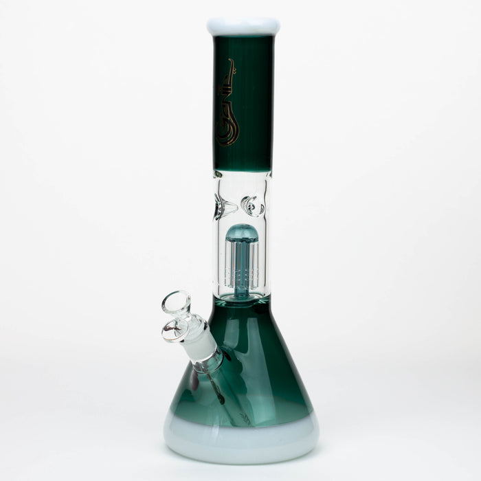 14.5" Genie-Tree arms two tone glass water bong [ST11] Beaker Bong ONE Teal / White
