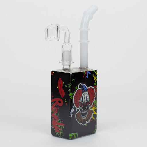 7.5" Glow in the dark Juicy box Rigs SP2074 - Clown Glass Rig ONE SP2074-1