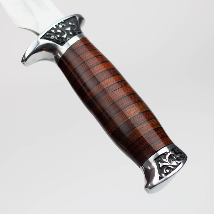 10" Hunt-Down Fixed Blade Knife engraved Handle and Nylon Sheath [9115] Fixed Blade Knife Canadian Distributor