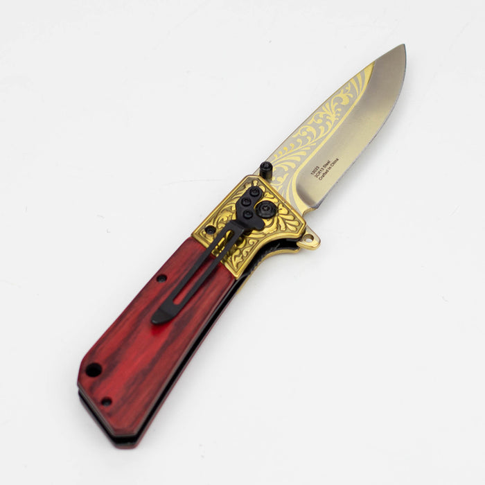 The Bone Edge 8.5" Rose wood Handle - Folding Knife [13023] Folding Knife Canadian Distributor