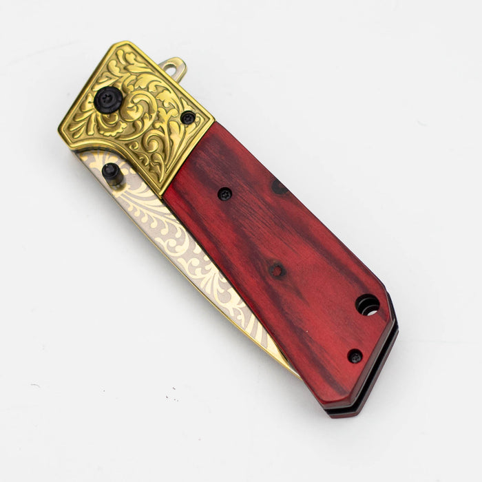 The Bone Edge 8.5" Rose wood Handle - Folding Knife [13023] Folding Knife Canadian Distributor