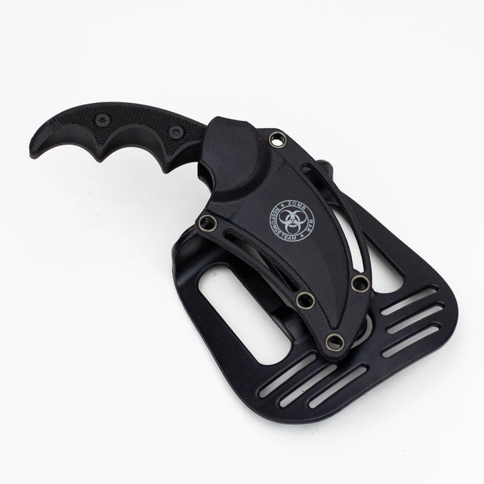 5.75" Zomb-War Black Boot Skinner Knife with Sheath [8172] Fixed Blade Knife Canadian Distributor
