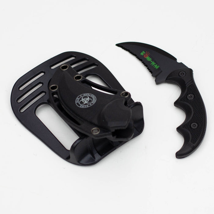 5.75" Zomb-War Black Boot Skinner Knife with Sheath [8172] Fixed Blade Knife Canadian Distributor