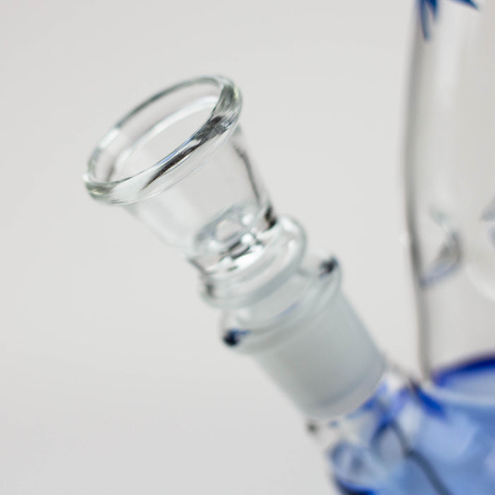 7" color  double ball glass water bong