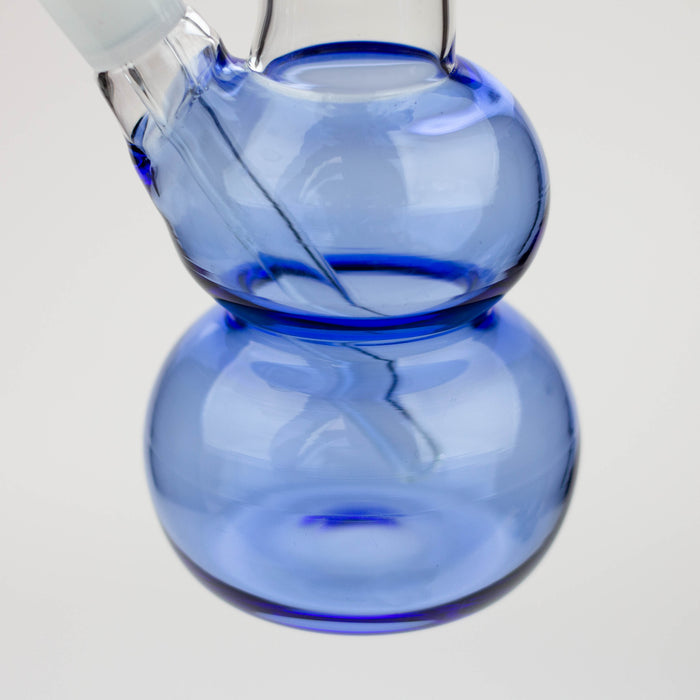 7" color  double ball glass water bong