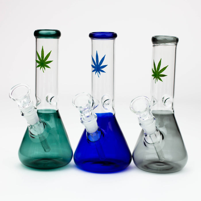 7" color glass water beaker bong Glass Bong ONE