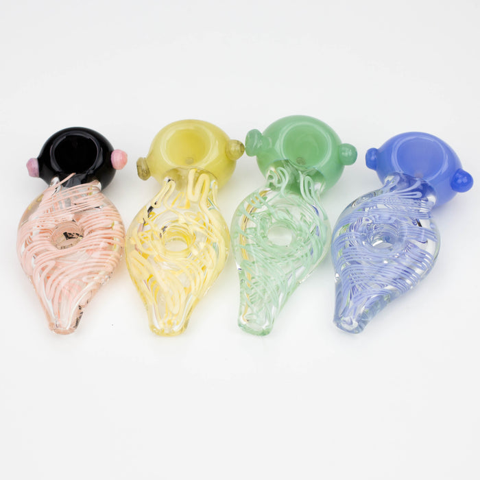 4.5" American color donut soft glass hand pipe [AM02] Glass Hand Pipe ONE