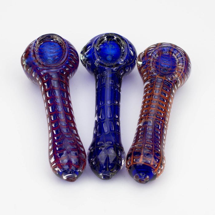5" Spider web glass hand pipe Glass Pipe ONE