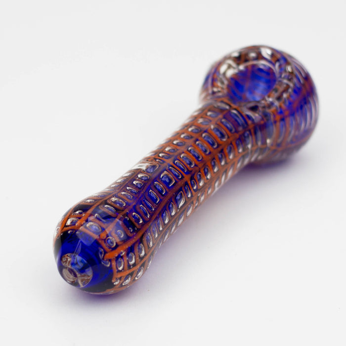 5" Spider web glass hand pipe Glass Pipe ONE