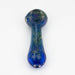 5" Gold fumed blue glass hand pipe Glass Pipe ONE