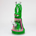 12.5" Resin 3D artwork 7mm glass beaker water bong [TS112] Resin · Silicone · Plastic Bong ONE B (Green)