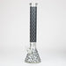 18" LV Glow in the dark 7 mm glass water bong Bongs ONE Black