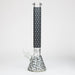 18" LV Glow in the dark 7 mm glass water bong Bongs ONE