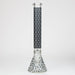 18" LV Glow in the dark 7 mm glass water bong Bongs ONE