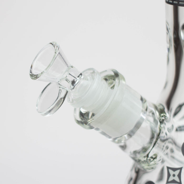 18" LV Glow in the dark 7 mm glass water bong