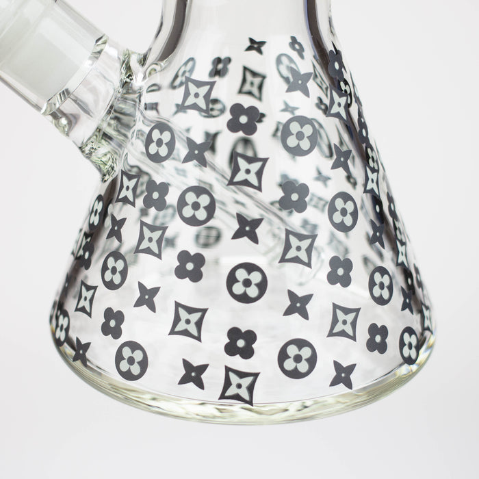 18" LV Glow in the dark 7 mm glass water bong Bongs ONE
