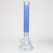 18" Leaf Glow in the dark 7 mm glass water bong Glass Bong ONE Blue