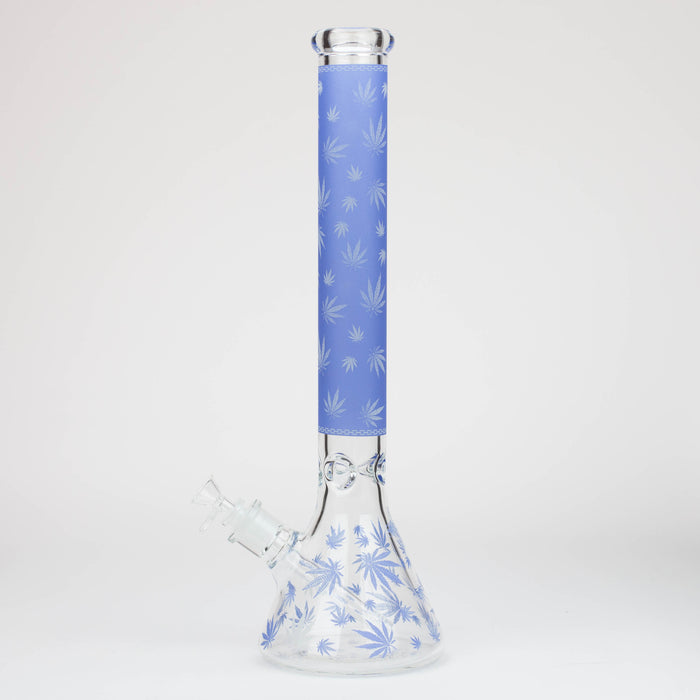 18" Leaf Glow in the dark 7 mm glass water bong