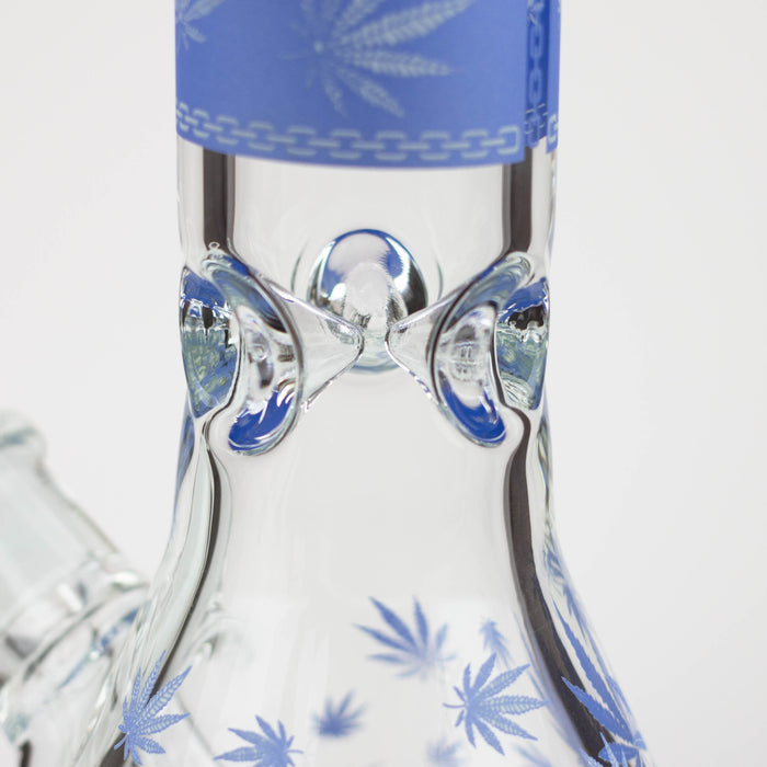 18" Leaf Glow in the dark 7 mm glass water bong Glass Bong ONE